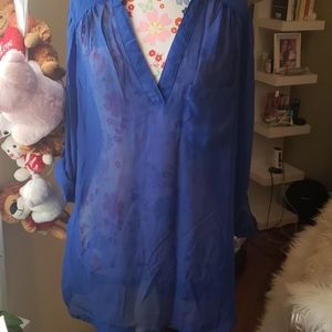 Royal blue blouse